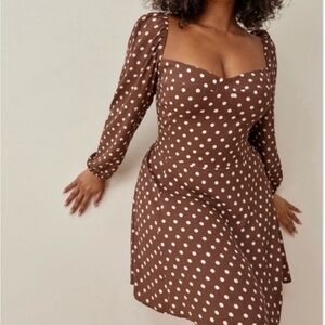 Reformation ‘Mochi’ Long Sleeve Smocked Dress